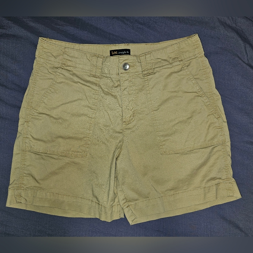Lee Tan Cargo Shorts Relaxed Fit Cotton